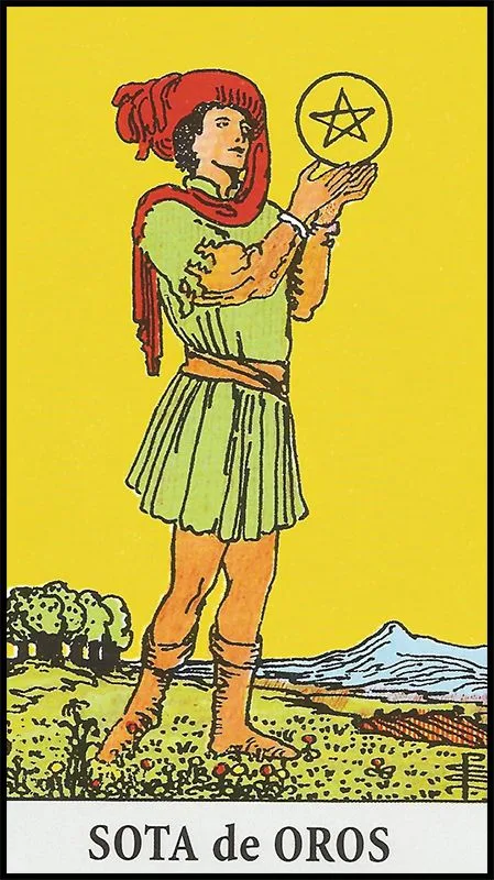 Carta Tarot Sota de Oros